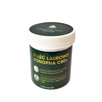 Zdjęcie Maści laurowo-konopnej  20% z CBD LauroCann Forte 250 ml