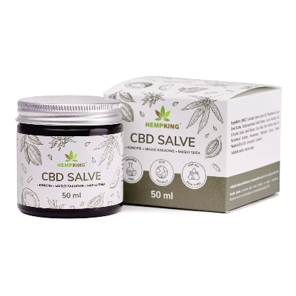 Maść konopna HempKing Salve — szklany słoiczek 50 ml z aluminiową nakrętką, 100% naturalne składniki